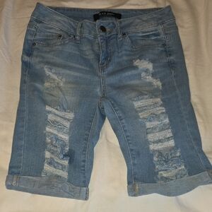 Wax Jean Light Blue Denim Shorts